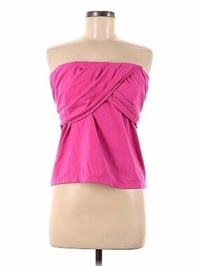 J. Crew Strapless Twist-Front Camisole in Fuchsia